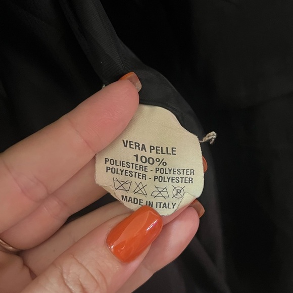 Vera Pelle Made in Italy Genuine Leather Blazer Jacket Size 46 - Picture 7 of 10